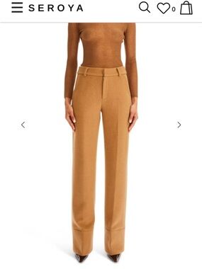 ✨NWT✨ Seroya Trouser Dress Pants Camel Wide Leg Size Small